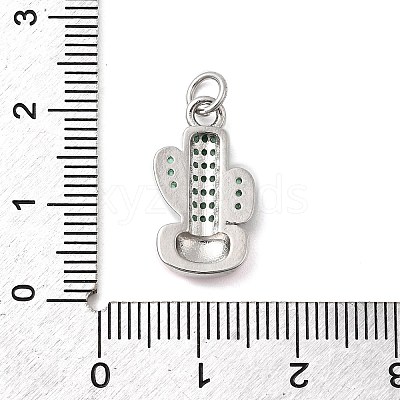 Brass Micro Pave Cubic Zirconia Pendants KK-A278-01A-02P-1