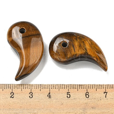 Natural Tiger Eye Pendants G-K338-23D-1