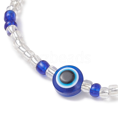 3Pcs Glass Seed Beads & Lampwork & Resin Beads Stretch Bracelets for Women BJEW-MZ00282-1