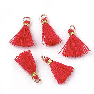 Polycotton(Polyester Cotton) Tassel Pendant Decorations X-FIND-S281-17-1