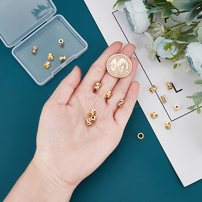 18Pcs 3 Style Brass Beads KK-PH0002-46-1