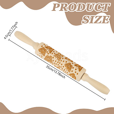 Wood Rolling Pin AJEW-WH0819-008B-1