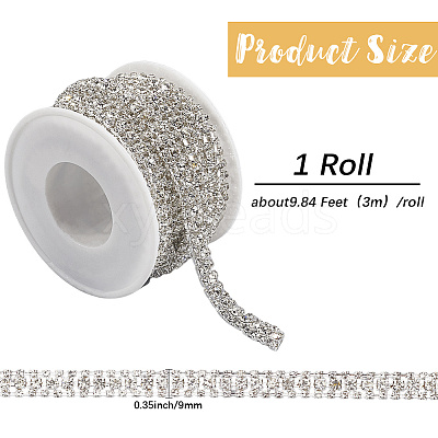 Iron Rhinestone Cup Chains CH-WH20001-02C-1