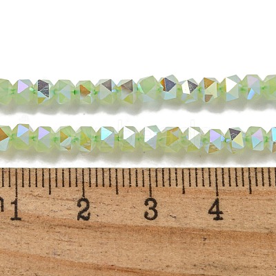 Electroplate Glass Beads Strands GLAA-Q105-02N-1
