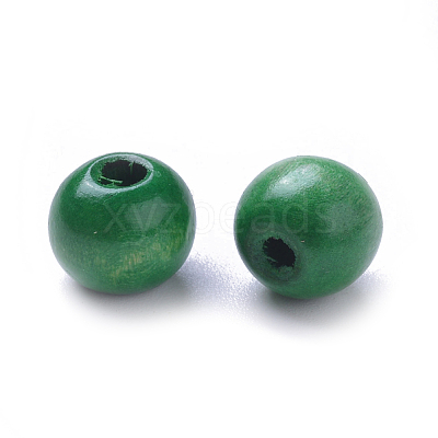 Dyed Natural Wood Beads X-WOOD-Q006-10mm-05-LF-1