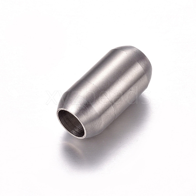Tarnish Resistant 304 Stainless Steel Magnetic Clasps with Glue-in Ends STAS-O114-001P-1