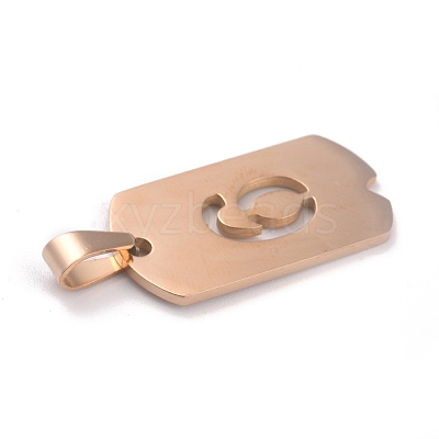Ion Plating(IP) 304 Stainless Steel Pendants STAS-O127-C06-1