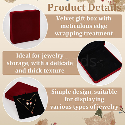 Square Velvet Jewelry Gift Boxes CON-WH0089-113A-1