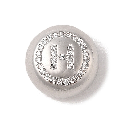Rack Plating Brass & Cubic Zirconia Pendants KK-Z047-07P-H-RS-1