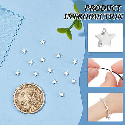 24Pcs Sterling Silver Beads STER-BC0001-99-1