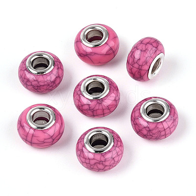 Imitation Turquoise Style Resin European Beads OPDL-Q132-07-1