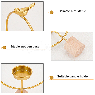 2 Sets 2 Styles Iron Candle Holder AJEW-GA0003-11-1
