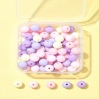 70Pcs Rubberized Style Acrylic Beads MACR-FS0001-71C-1