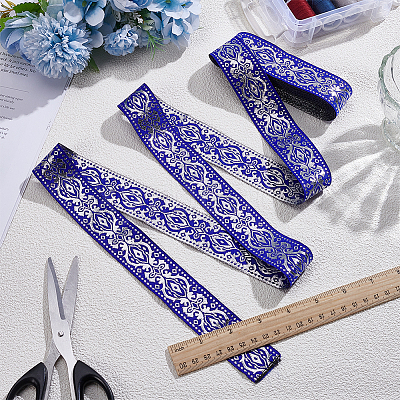 1Pc Ethnic Style Polyester Embroidery Ribbon OCOR-ME0001-36B-1