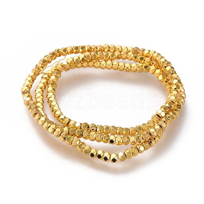 Electroplated Non-magnetic Synthetic Hematite Beads Strands X-G-M359-03G-1