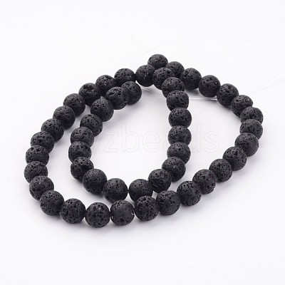 Natural Lava Rock Beads Strands X-G434-1-1