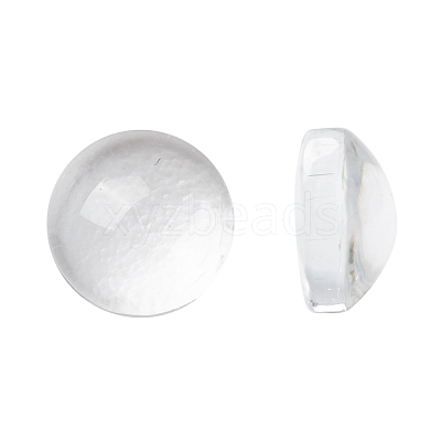 Transparent Glass Cabochons X-GGLA-R026-6mm-1