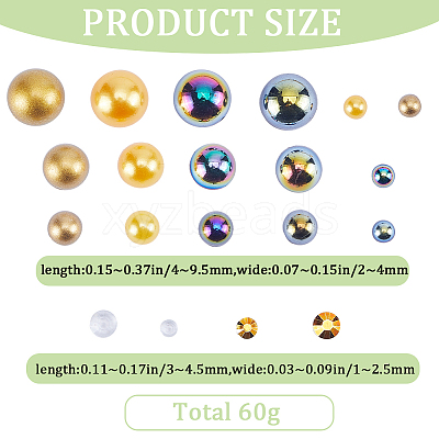 Resin Cabochons RESI-WH0029-14G-1