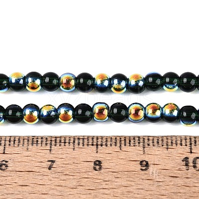 Electroplate Transparent Glass Beads Strands LS-EGLA-Q132-4MM-A14-1