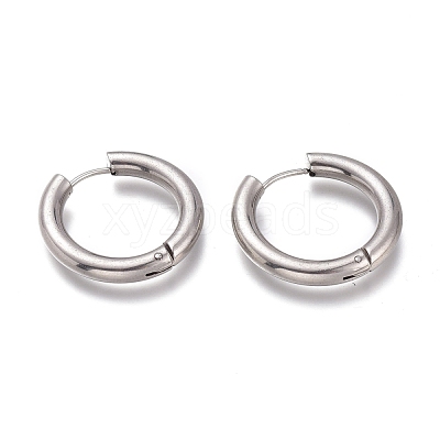 Tarnish Resistant 201 Stainless Steel Huggie Hoop Earrings EJEW-L256-05R-P-1