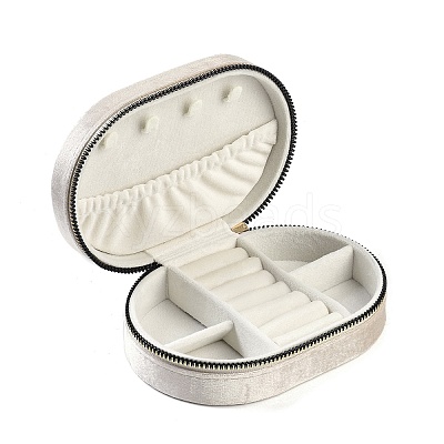 Italian Velvet Double Layers Jewelry Set Storage Zipper Boxes CON-G023-10F-1