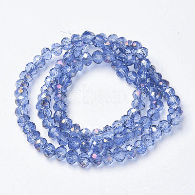 Electroplate Transparent Glass Beads Strands EGLA-A034-T2mm-F19-1