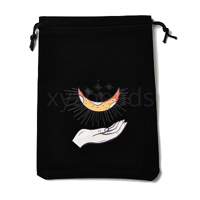 Rectangle Printed Velvet Cloth Packing Pouches ABAG-U006-03A-1