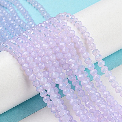 Baking Paint Transparent Glass Beads Strands DGLA-A034-J3mm-B06-1