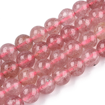 Natural Strawberry Quartz Beads Strands G-S150-10-6mm-1