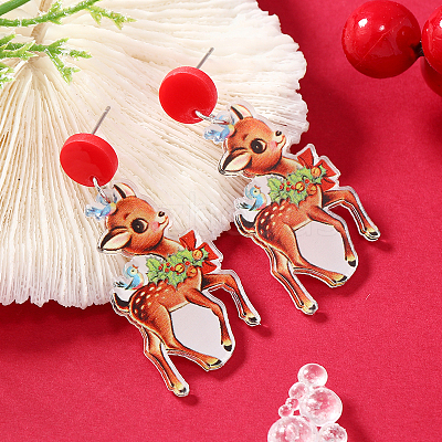 Christmas Acrylic Stud Earrings SK8065-14-1