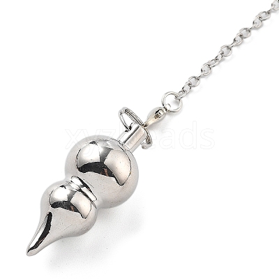 Brass Dowsing Pendulum Big Pointed Gourd Pendants KK-H491-07P-1