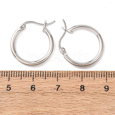 Rhodium Plated 925 Sterling Silver Hoop Earrings JE835A-02-1