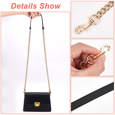 Zinc Alloy Curb Chain Crossbody Bag Straps DIY-WH0430-124B-1