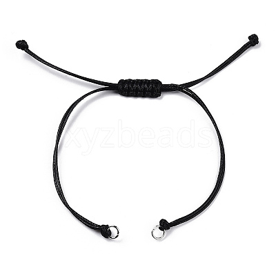 Korean Waxed Polyester Cord Braided Bracelets MAK-T010-01P-1