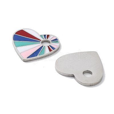 304 Stainless Steel Enamel Pendants LS-STAS-P339-17P-01-1