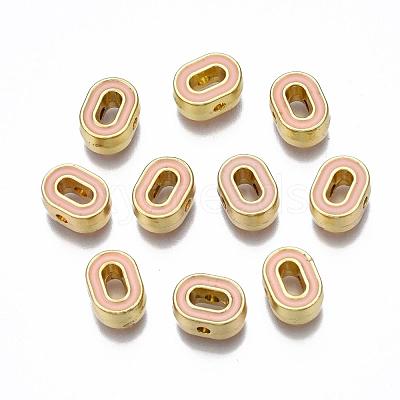 Rack Plating Alloy Enamel Beads ENAM-S122-033O-NR-1