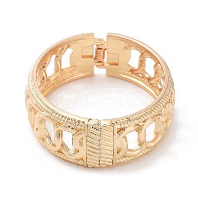Alloy Wide Hinged Bangles BJEW-C058-03B-G-1
