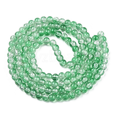 Baking Paint Crackle Glass Bead Strands CCG-S001-10mm-19-1