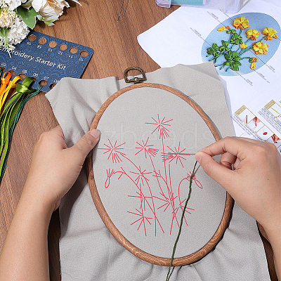 DIY Embroidery Beginner Kits DIY-WH20063-006B-1