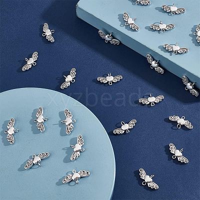100Pcs Tibetan Style Alloy Heart with Wing Connector Charms TIBE-HY0001-02-1