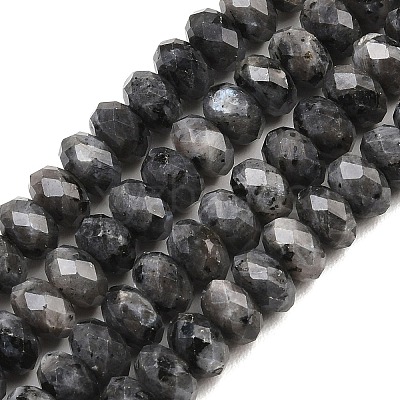 Natural Larvikite Beads Strands G-C259-A45-5x8mm-1