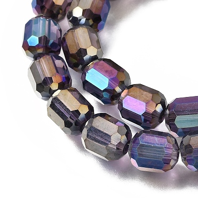 Electroplate Transparent Column Glass Beads Strands EGLA-A043-02-AB05-1