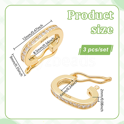 3Pcs 925 Sterling Silver Twister Clasps STER-NB0001-10G-1