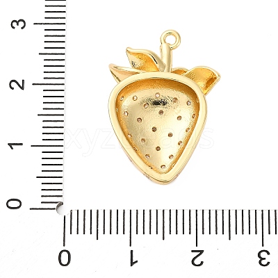 Brass Micro Pave Cubic Zirconia Pendants KK-F895-17C-G-1