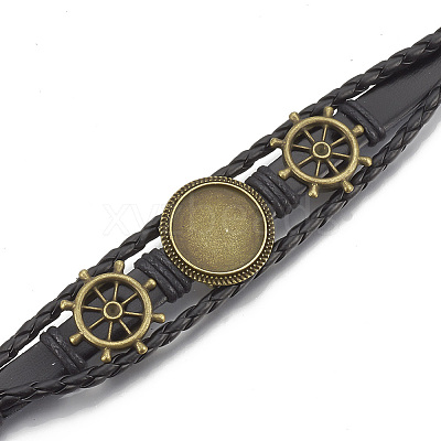 Imitation Leather Bracelet Making X-MAK-R024-04-1