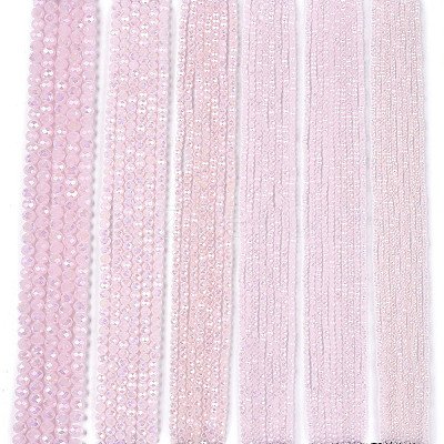 Electroplate Glass Beads Strands EGLA-A044-J8mm-B02-1