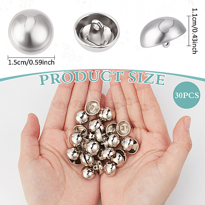 1-Hole Zinc Alloy Buttons FIND-MA0001-18A-P-1