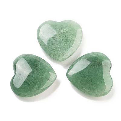 Heart Natural Green Aventurine Palm Stones G-C134-06A-15-1