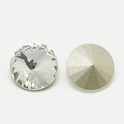Pointed Back Glass Rhinestone Cabochons RGLA-T086-14mm-1