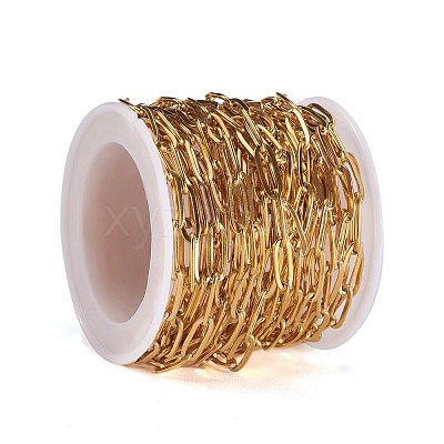 Ion Plating(IP) 304 Stainless Steel Paperclip Chains CHS-CJC0001-03G-1